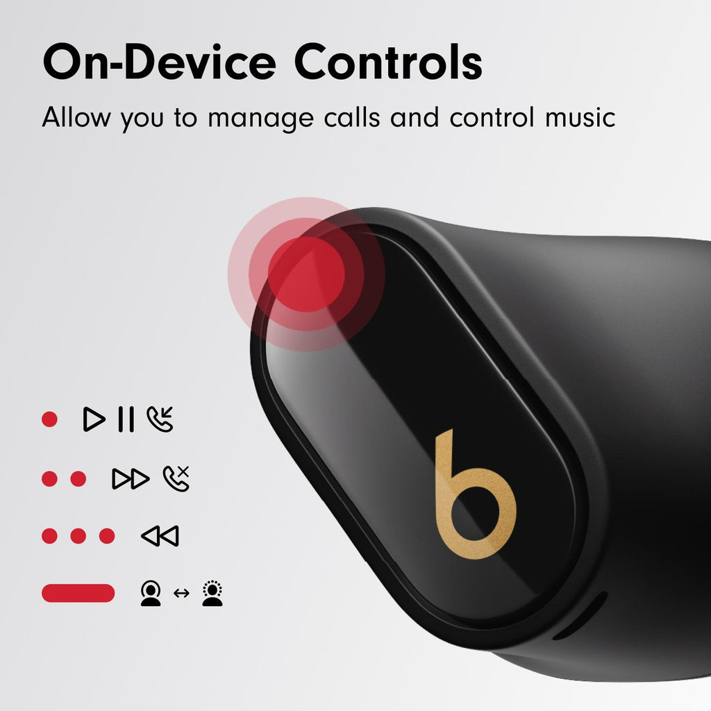 BEATS Studio Buds + Wireless Bluetooth Noise-Cancelling Earbuds - Black