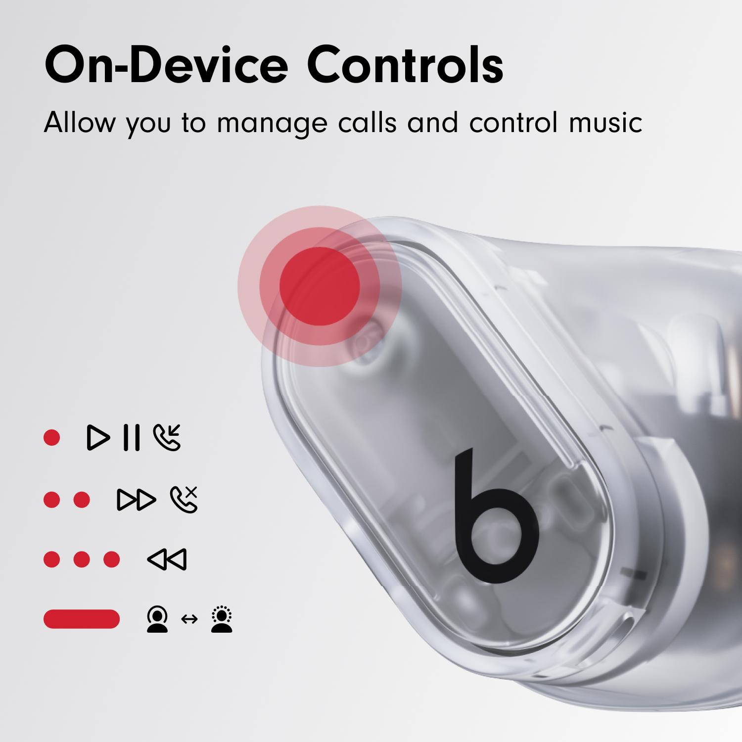 Auriculares inalámbricos BEATS Studio Buds + con Bluetooth y cancelación de ruido - Transparente