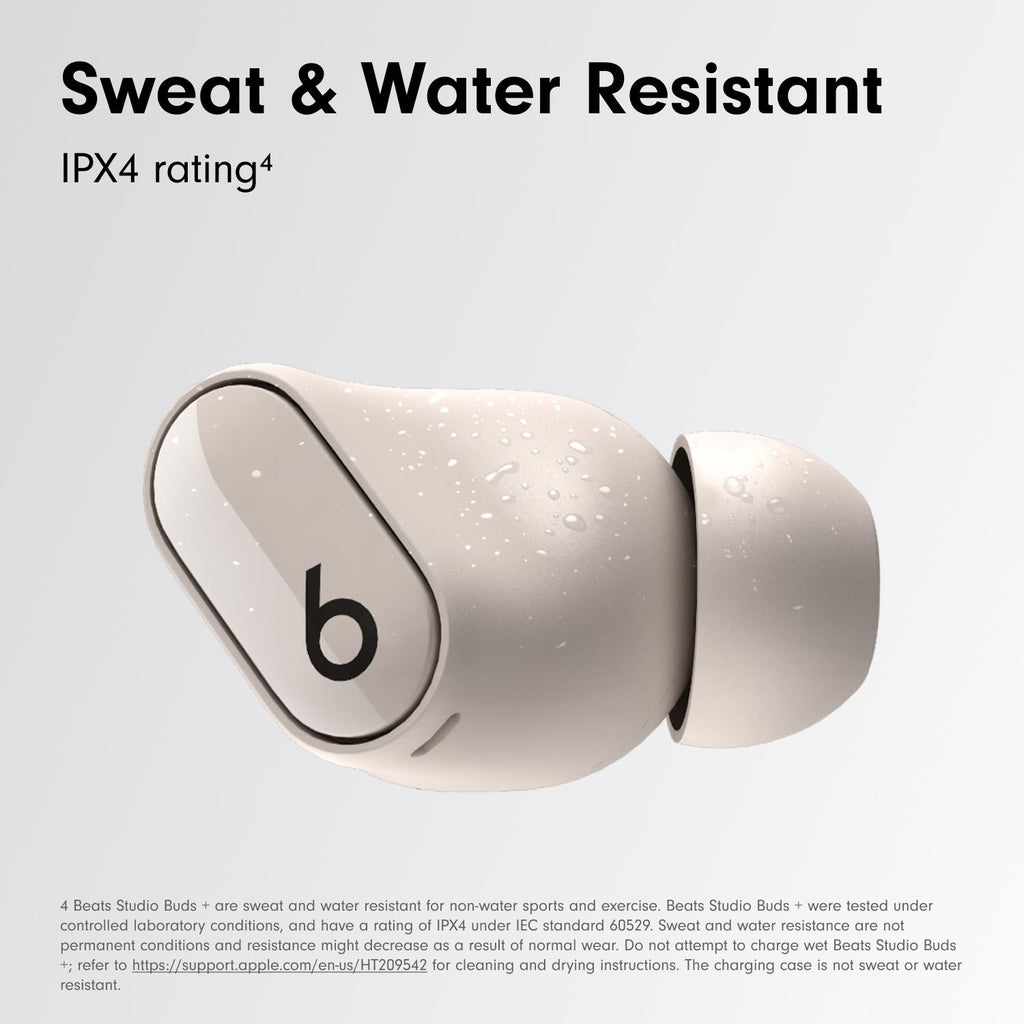 BEATS Studio Buds + Wireless Bluetooth Noise-Cancelling Earbuds - White