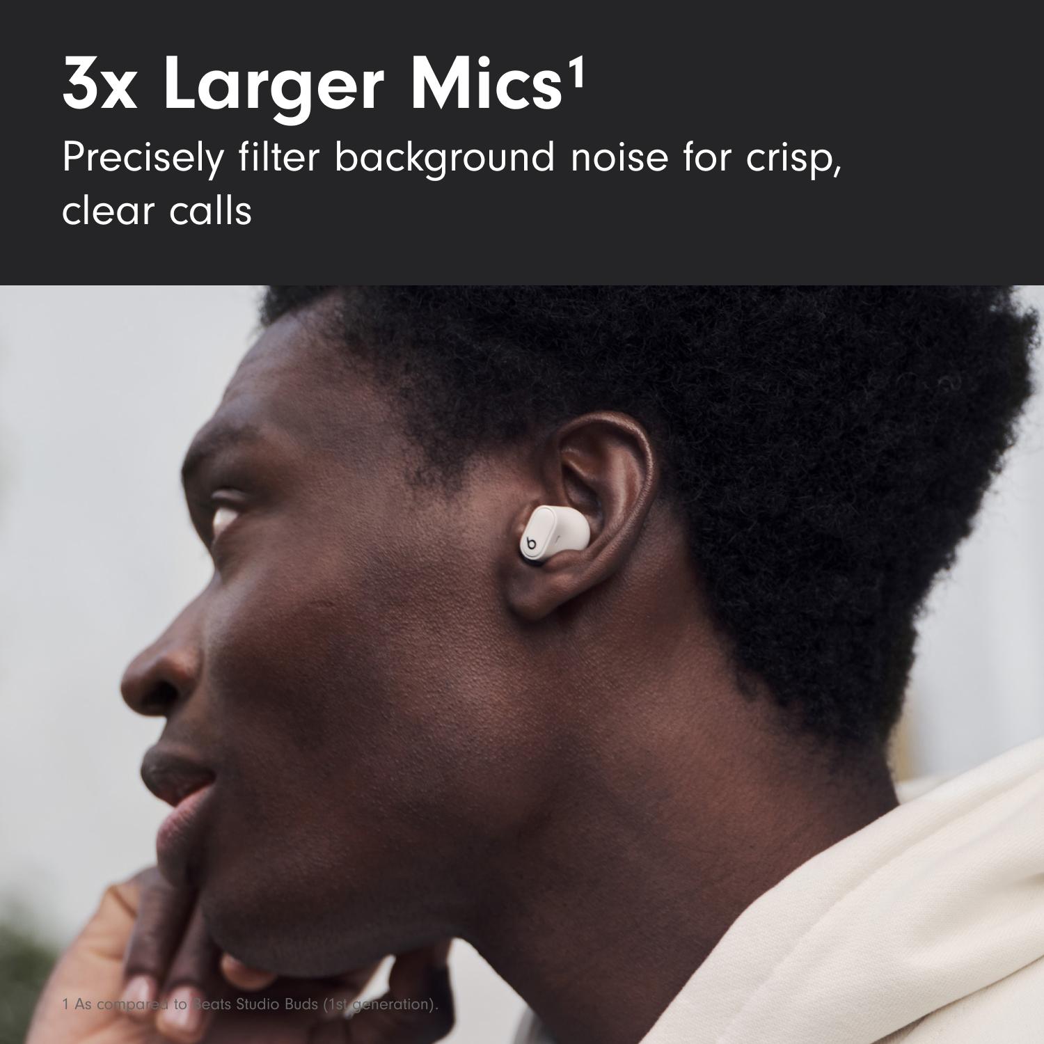 BEATS Studio Buds + Wireless Bluetooth Noise-Cancelling Earbuds - White