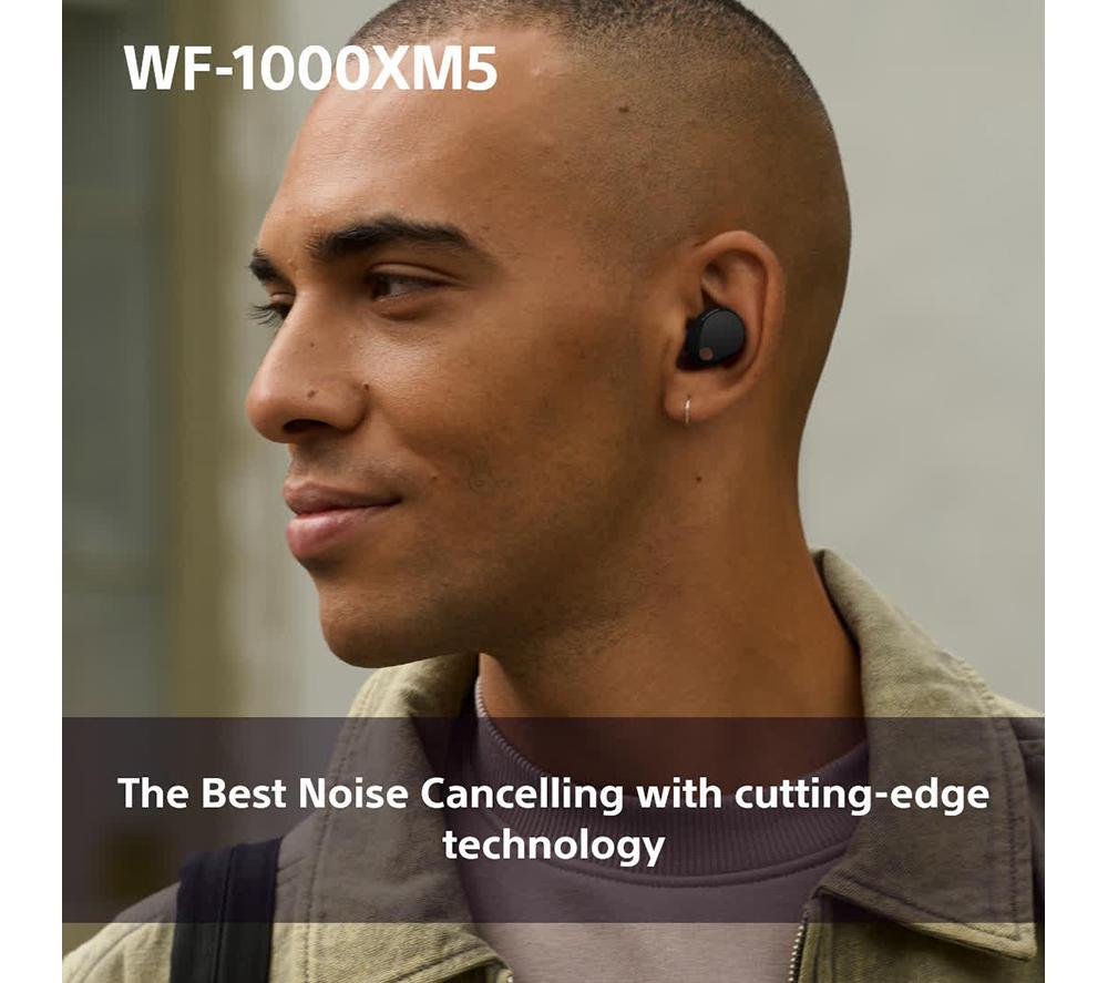 SONY WF-1000XM5 Wireless Bluetooth Noise-Cancelling Earbuds - Black