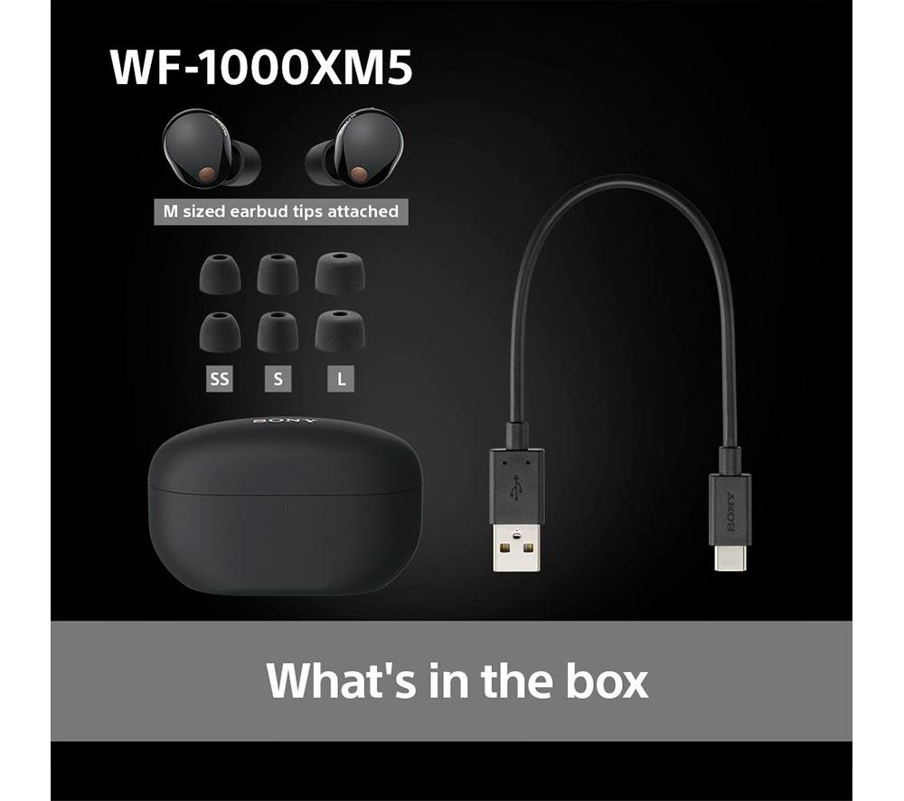 SONY WF-1000XM5 Wireless Bluetooth Noise-Cancelling Earbuds - Black