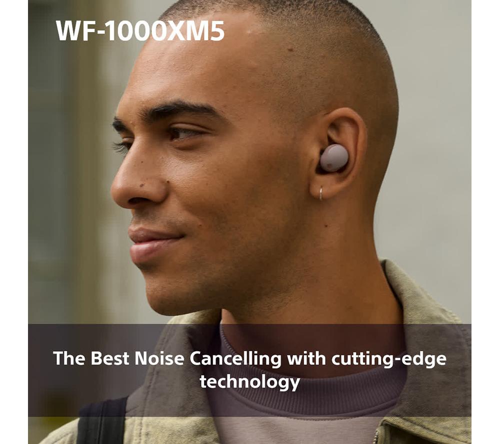 Auriculares internos inalámbricos con Bluetooth y cancelación de ruido Sony WF-1000XM5 - Rosa Ahumado