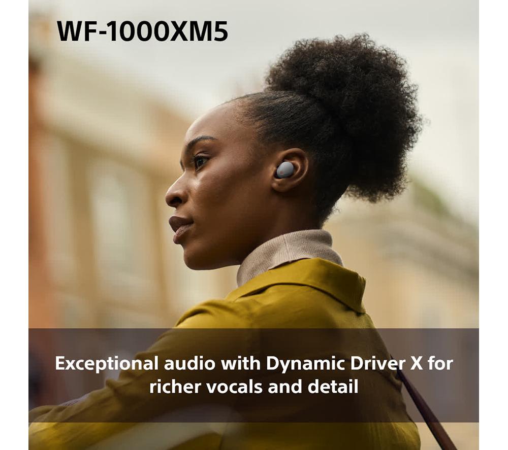SONY WF-1000XM5 Wireless Bluetooth Noise-Cancelling Earbuds - Silver
