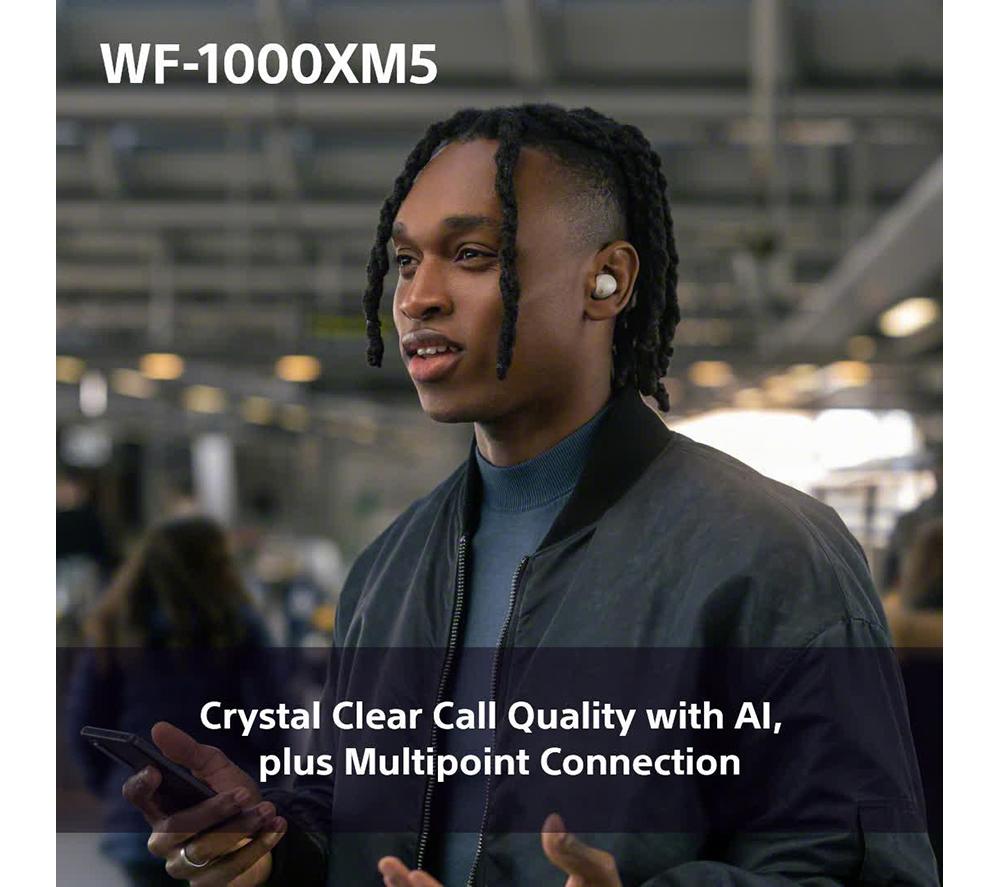 SONY WF-1000XM5 Wireless Bluetooth Noise-Cancelling Earbuds - Silver