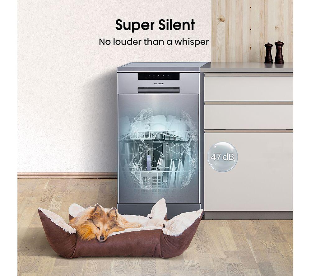 HISENSE HS523E15XUK Slimline-Geschirrspüler – Edelstahl