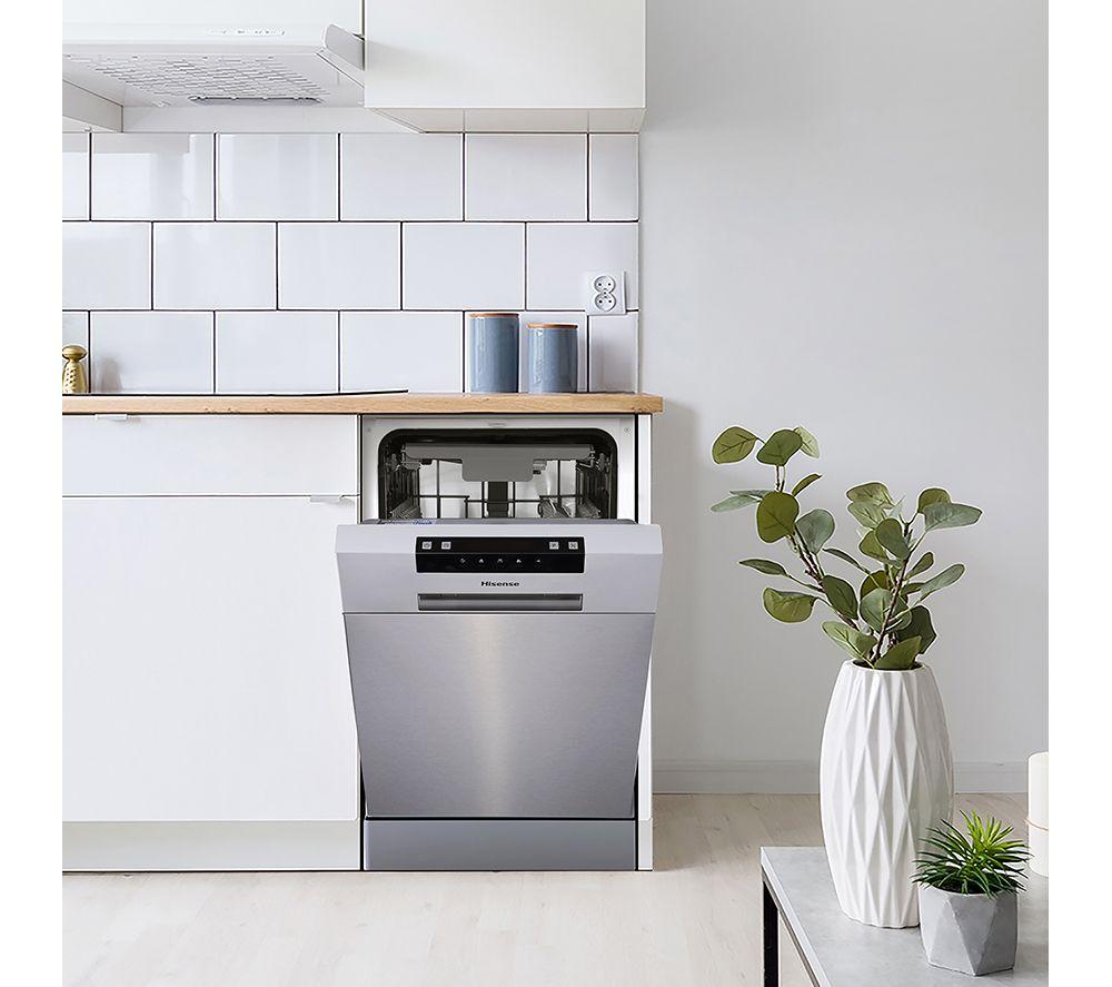 HISENSE HS523E15XUK Slimline-Geschirrspüler – Edelstahl