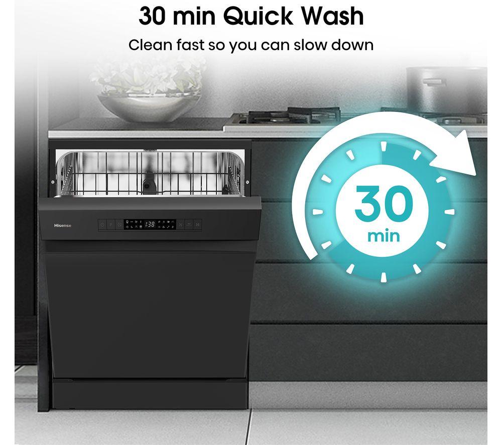 Lavavajillas de tamaño estándar HISENSE HS622E90BUK - Negro