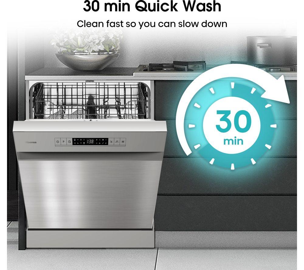 HISENSE HS622E90XUK Full-size Dishwasher - Stainless Steel