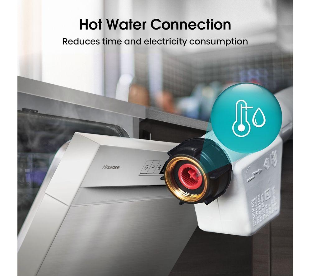HISENSE HS622E90XUK Full-size Dishwasher - Stainless Steel