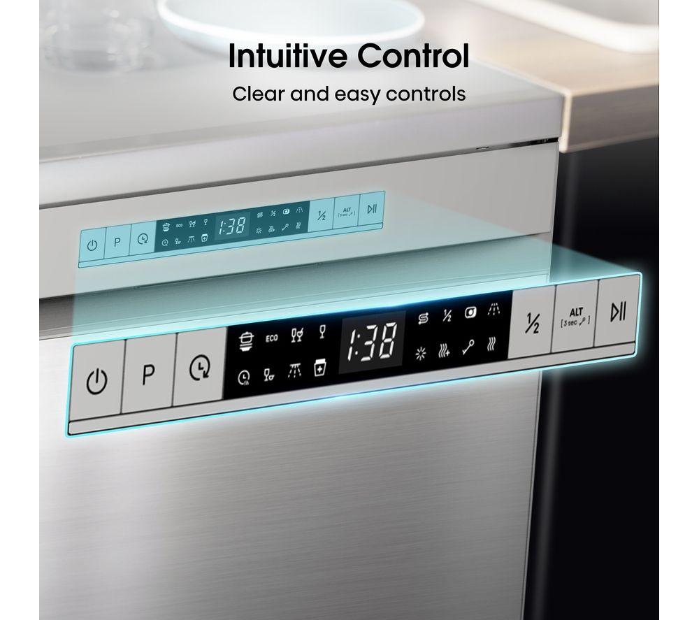 HISENSE HS622E90XUK Full-size Dishwasher - Stainless Steel