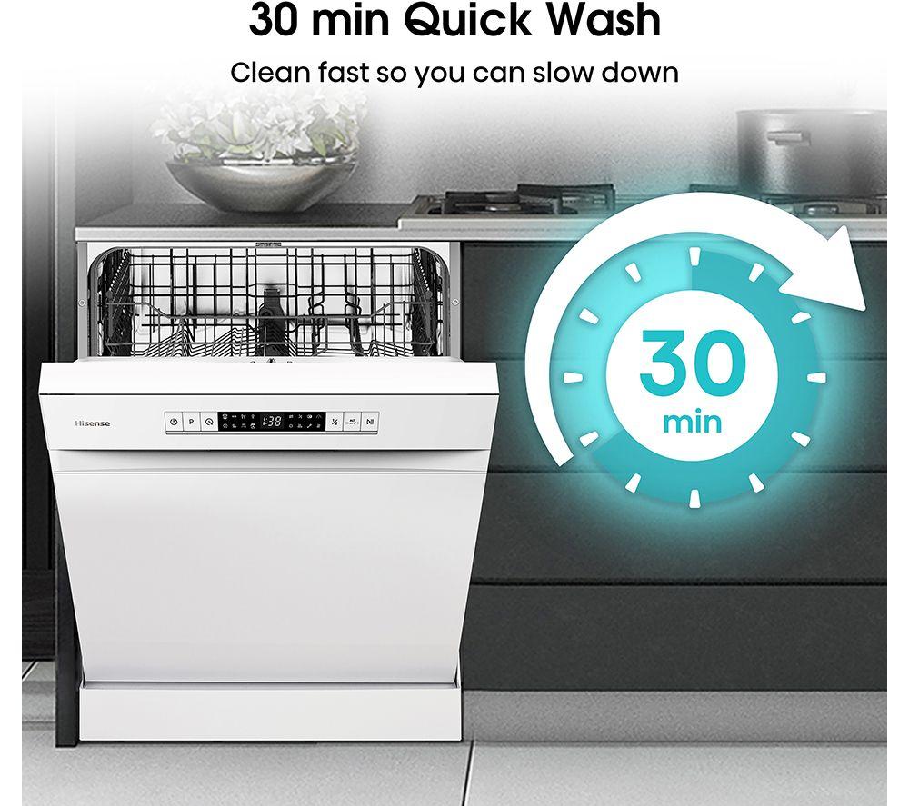 Lavavajillas HISENSE HS622E90WUK de tamaño completo - Blanco