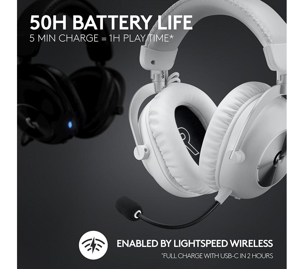 LOGITECH PRO X 2 Graphene Driver LIGHTSPEED Wireless 7.1 Gaming Headset – Weiß