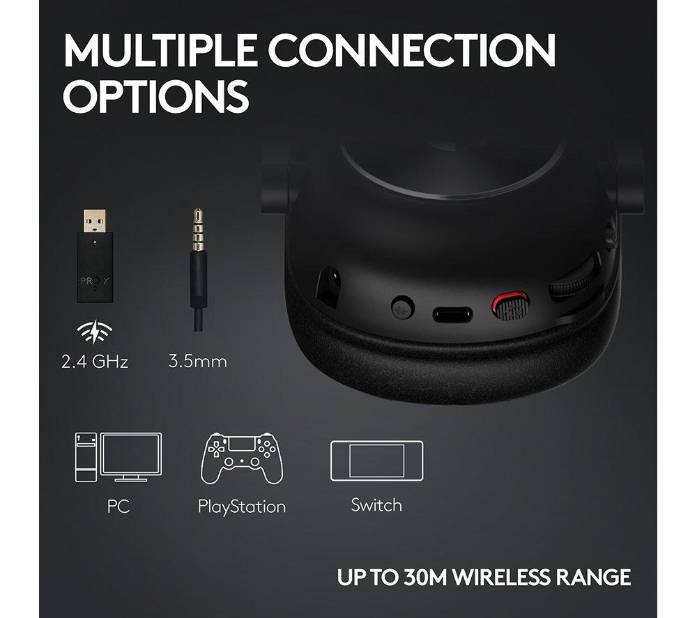 LOGITECH PRO X 2 Graphene Driver LIGHTSPEED Wireless 7.1 Gaming Headset – Weiß