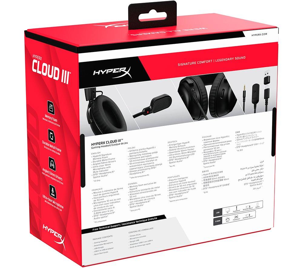 HYPERX Cloud III Wired Gaming Headset Black