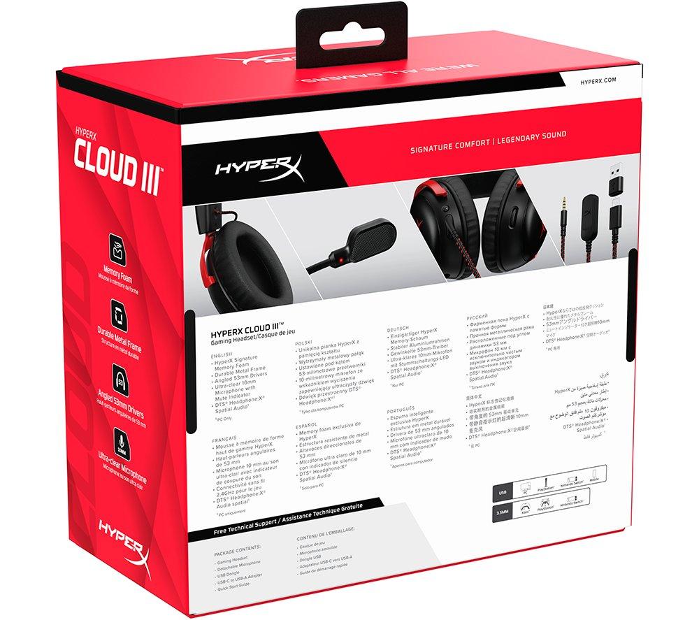 HYPERX Cloud III Wired Gaming Headset Black & Red
