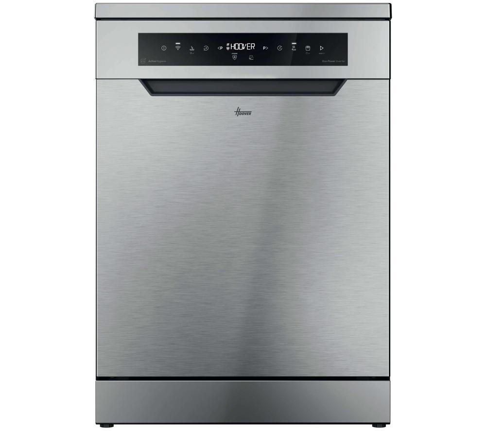 HOOVER H-Dish 600 H6F6B4S1PXUK-80 Full-size WiFi-enabled Dishwasher - Stainless Steel