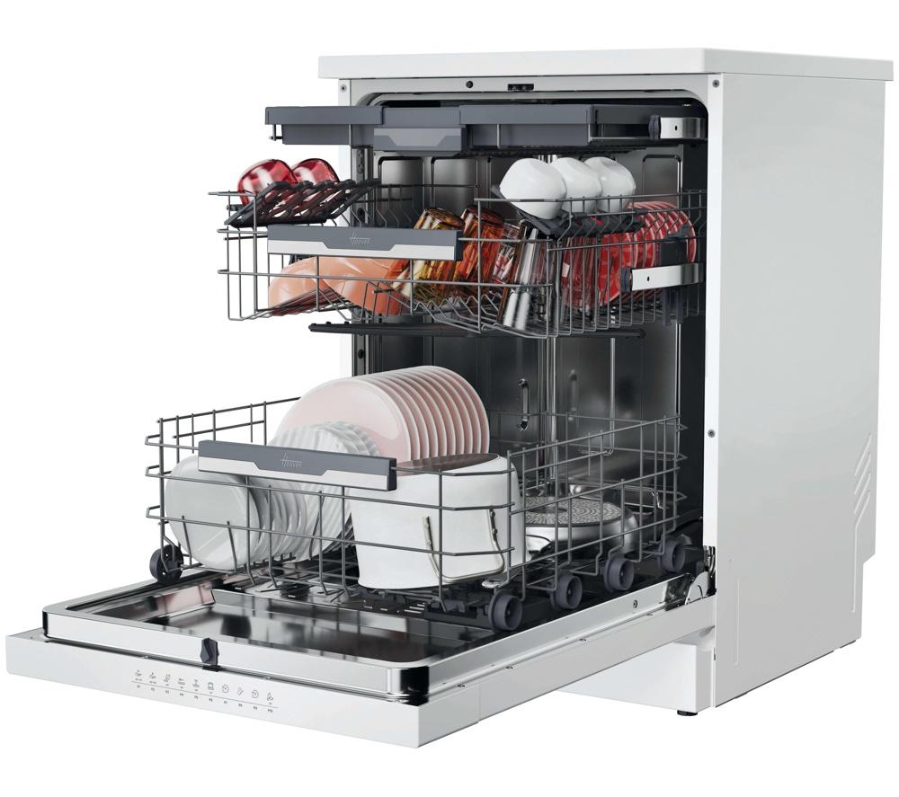 HOOVER H-Dish 600 H6F 6B4S1PWUK-80 Full-size WiFi-enabled Dishwasher - White