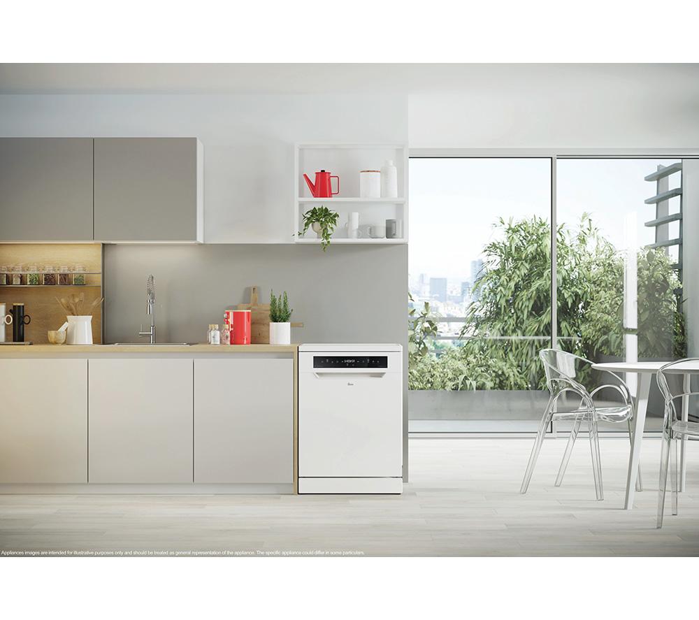 HOOVER H-Dish 600 H6F 6B4S1PWUK-80 Lavavajillas de tamaño completo con WiFi - Blanco