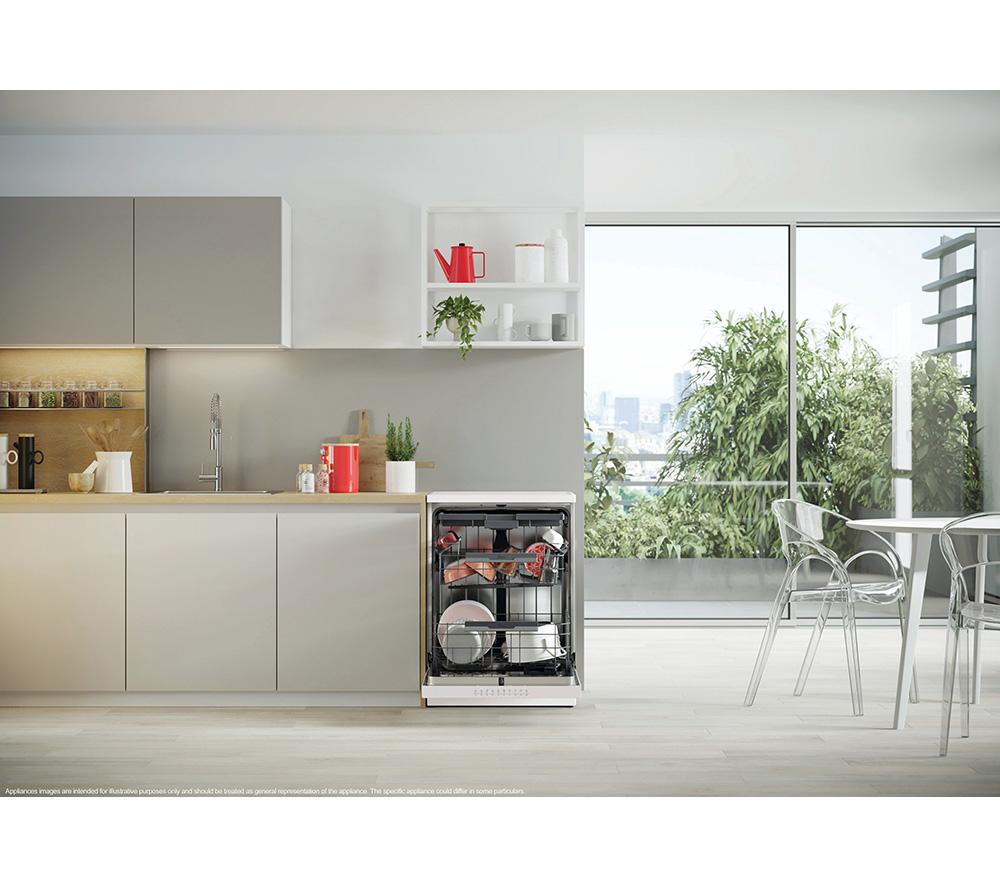 HOOVER H-Dish 600 H6F 6B4S1PWUK-80 Lavavajillas de tamaño completo con WiFi - Blanco
