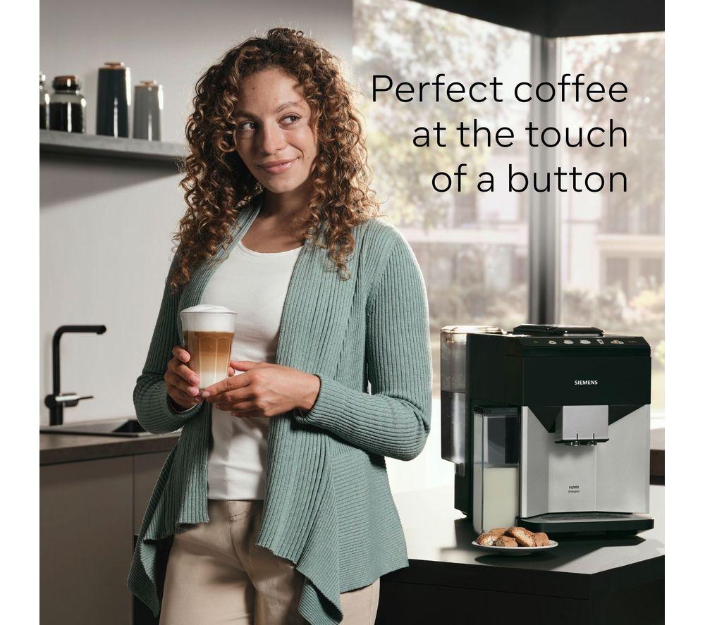 SIEMENS TQ513GB1 EQ500 Kaffeevollautomat – Schwarz & Edelstahl
