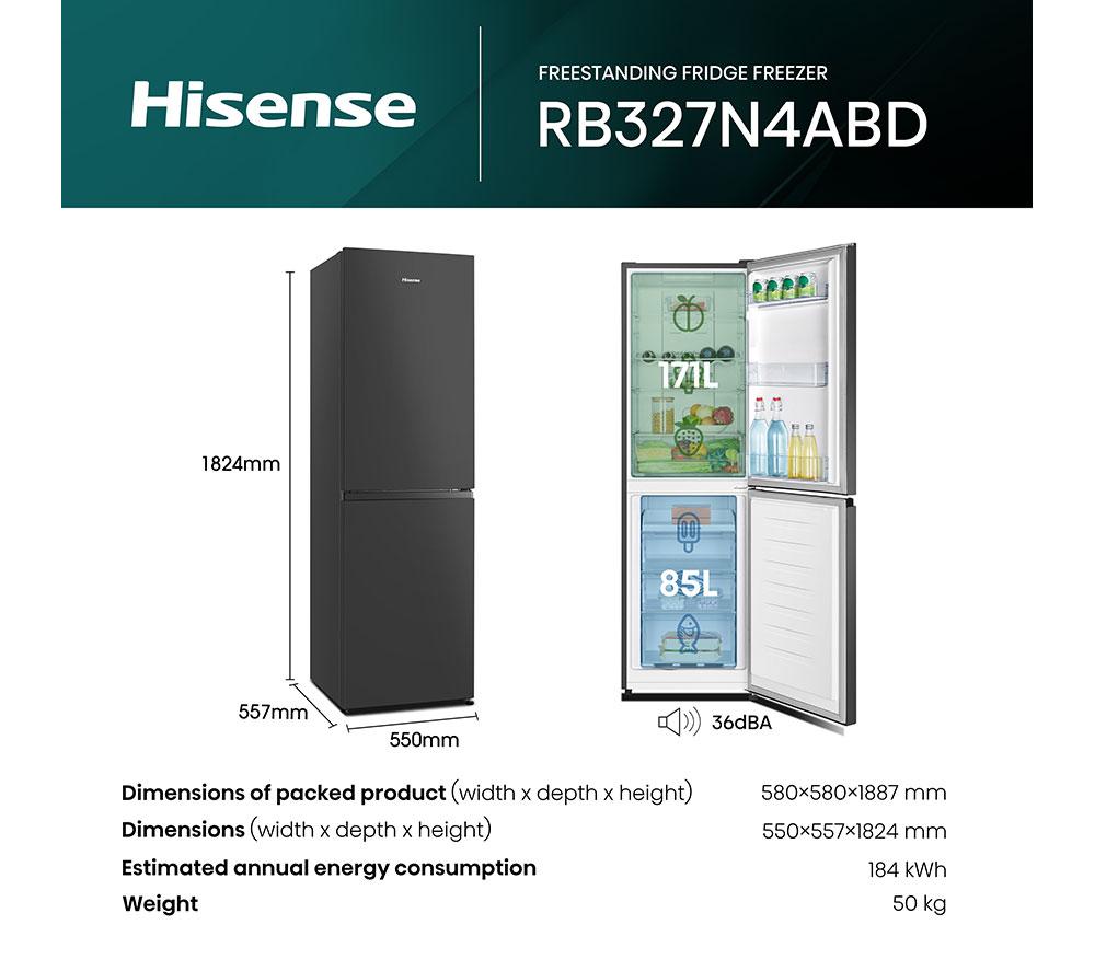 Frigorífico y congelador Hisense RB327N4ABD 50/50 - Negro