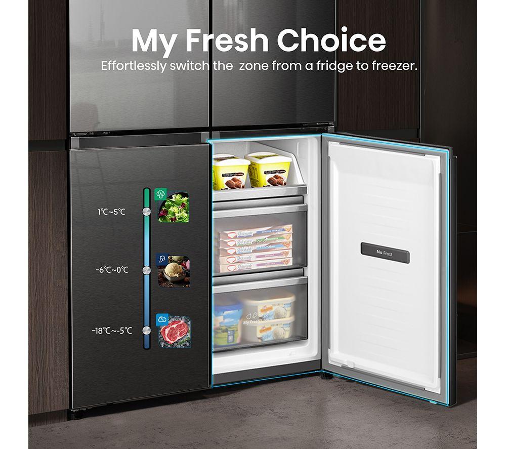 HISENSE PureFlat RQ758N4SASE Smart Fridge Freezer - Stainless Steel