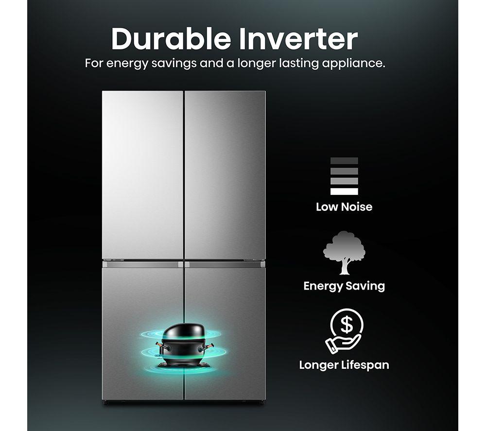 HISENSE PureFlat RQ758N4SASE Smart Fridge Freezer - Stainless Steel