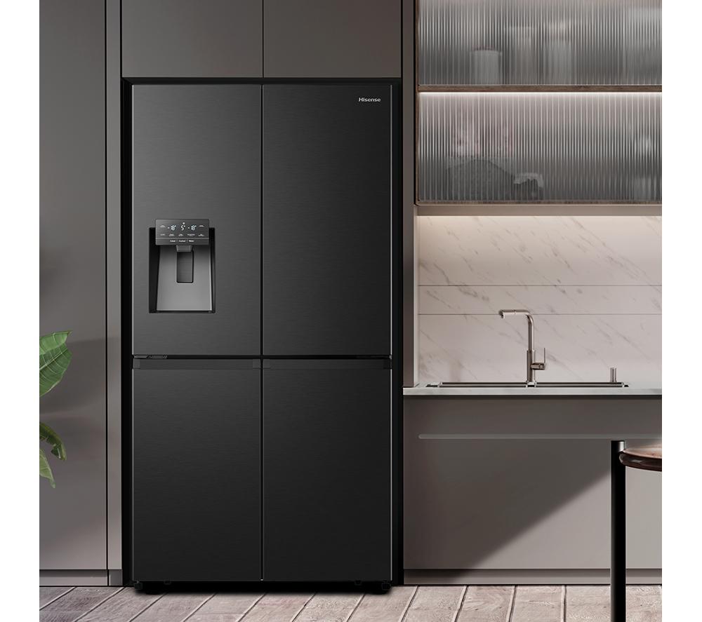 Frigorífico americano inteligente HISENSE PureFlat RQ760N4SBFE - Acero inoxidable negro