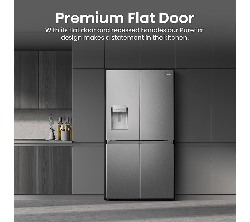 Frigorífico y congelador inteligentes estilo americano HISENSE PureFlat RQ760N4SASE - Acero inoxidable