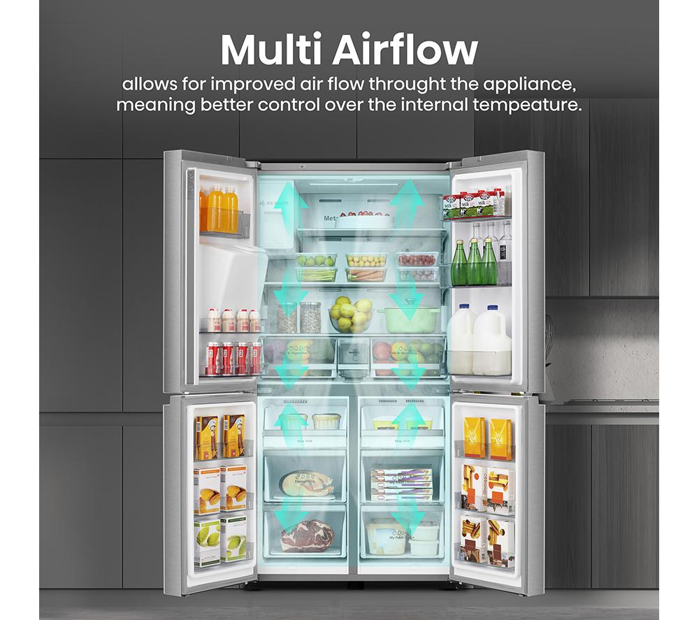 Frigorífico y congelador inteligentes estilo americano HISENSE PureFlat RQ760N4SASE - Acero inoxidable