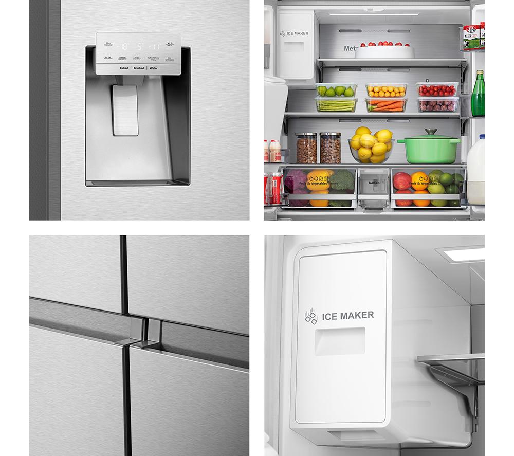 Frigorífico y congelador inteligentes estilo americano HISENSE PureFlat RQ760N4SASE - Acero inoxidable