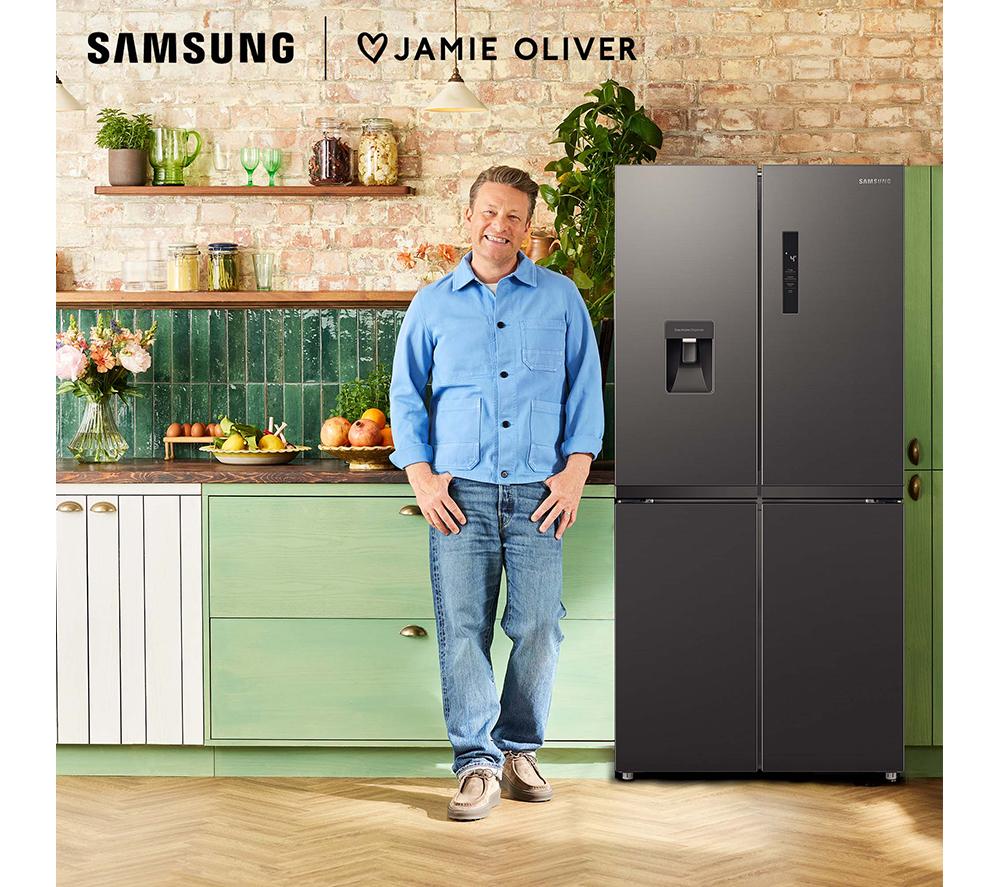 SAMSUNG Series 8 SpaceMax RF48A401EB4/EU Fridge Freezer - Gentle Black Matte