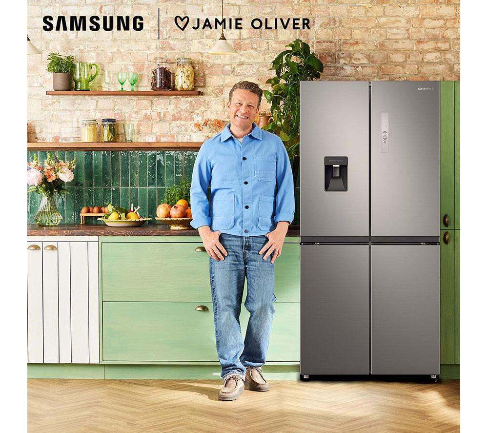 Frigorífico combi SAMSUNG Serie 8 SpaceMax RF48A401EM9/EU - Plata Mate Suave