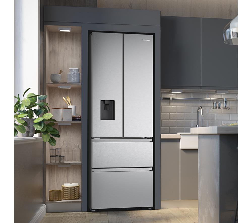 HISENSE PureFlat Slim RF632N4WIE Fridge Freezer - Stainless Steel