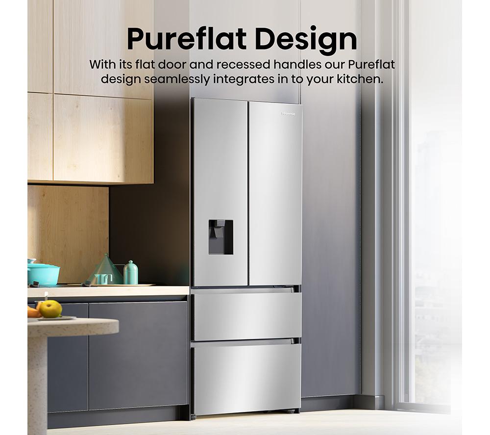 HISENSE PureFlat Slim RF632N4WIE Fridge Freezer - Stainless Steel