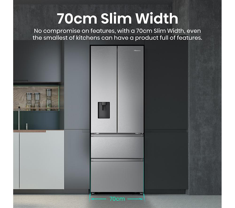 HISENSE PureFlat Slim RF632N4WIE Fridge Freezer - Stainless Steel