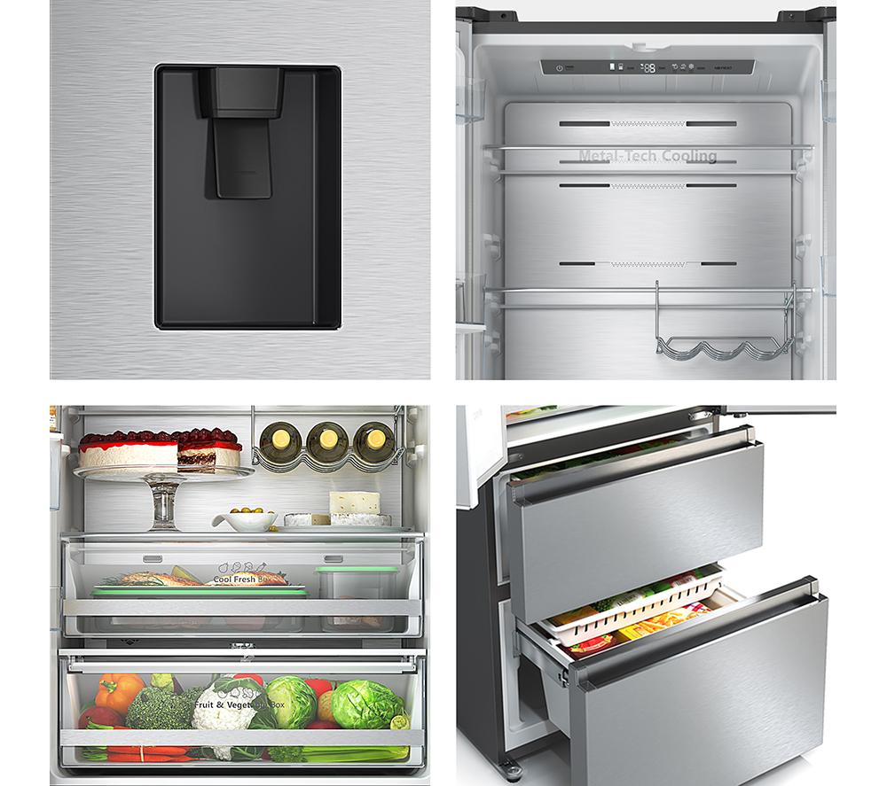 HISENSE PureFlat Slim RF632N4WIE Fridge Freezer - Stainless Steel