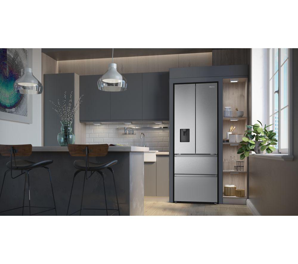 HISENSE PureFlat Slim RF632N4WIE Fridge Freezer - Stainless Steel