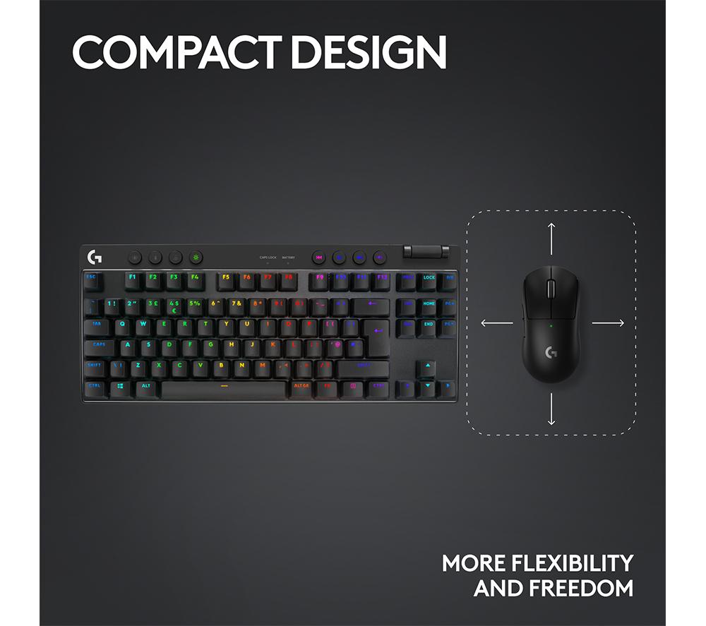 LOGITECH G Pro X TKL LIGHTSPEED Wireless Gaming Keyboard - Black