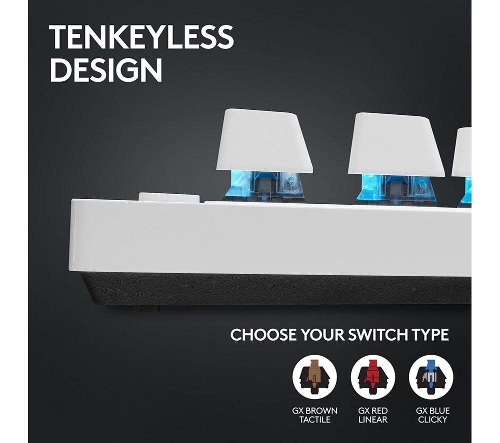 LOGITECH G Pro X TKL LIGHTSPEED Wireless Gaming Keyboard - White