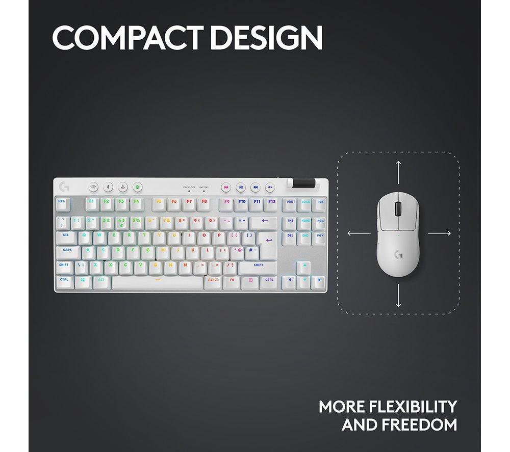LOGITECH G Pro X TKL LIGHTSPEED Wireless Gaming Keyboard - White