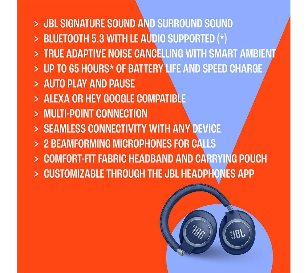 Auriculares inalámbricos con cancelación de ruido Bluetooth JBL Live 770NC - Negro