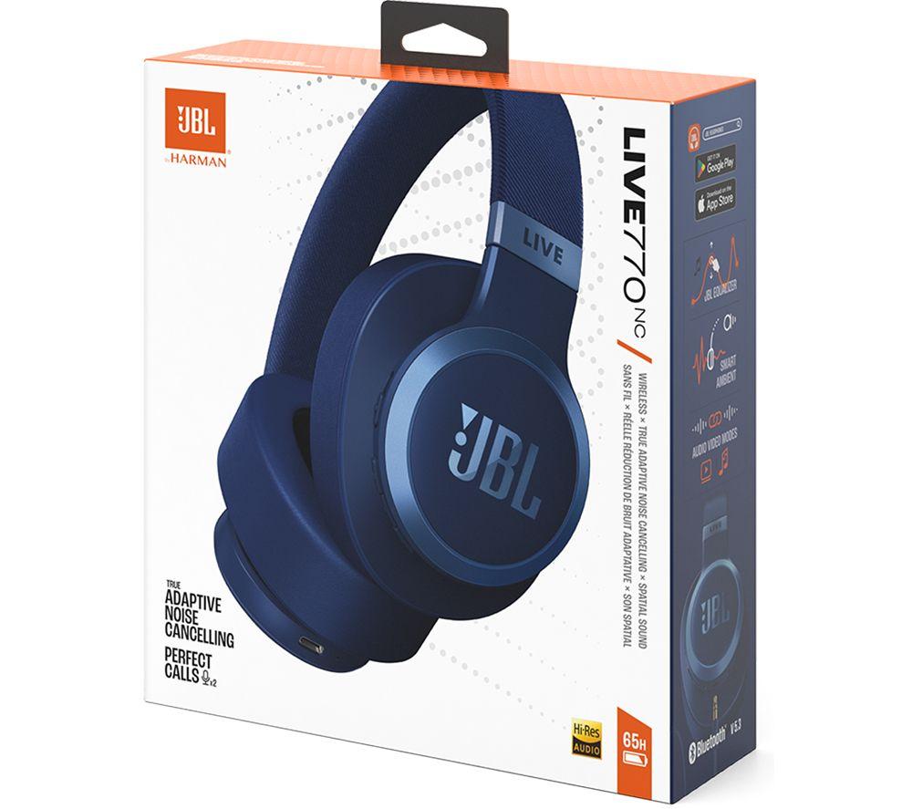 JBL Live 770NC Wireless Bluetooth Noise-Cancelling Headphones - Blue