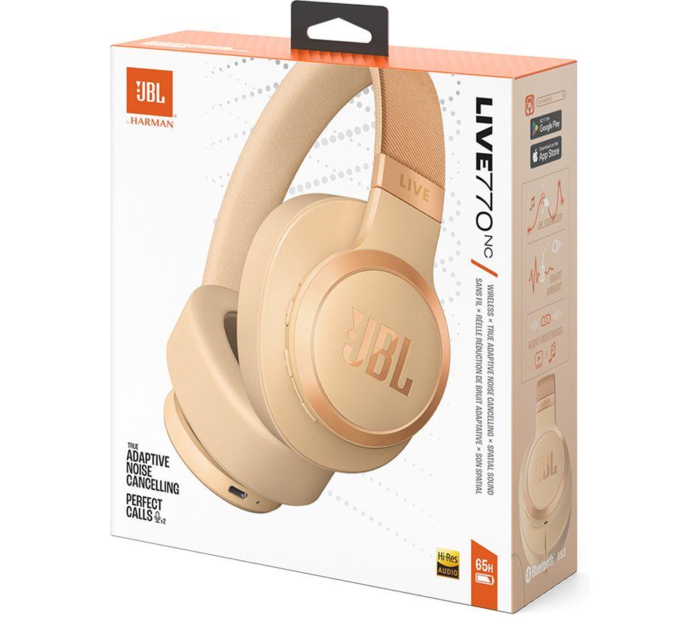 JBL Live 770NC Wireless Bluetooth Noise-Cancelling Headphones - Sand