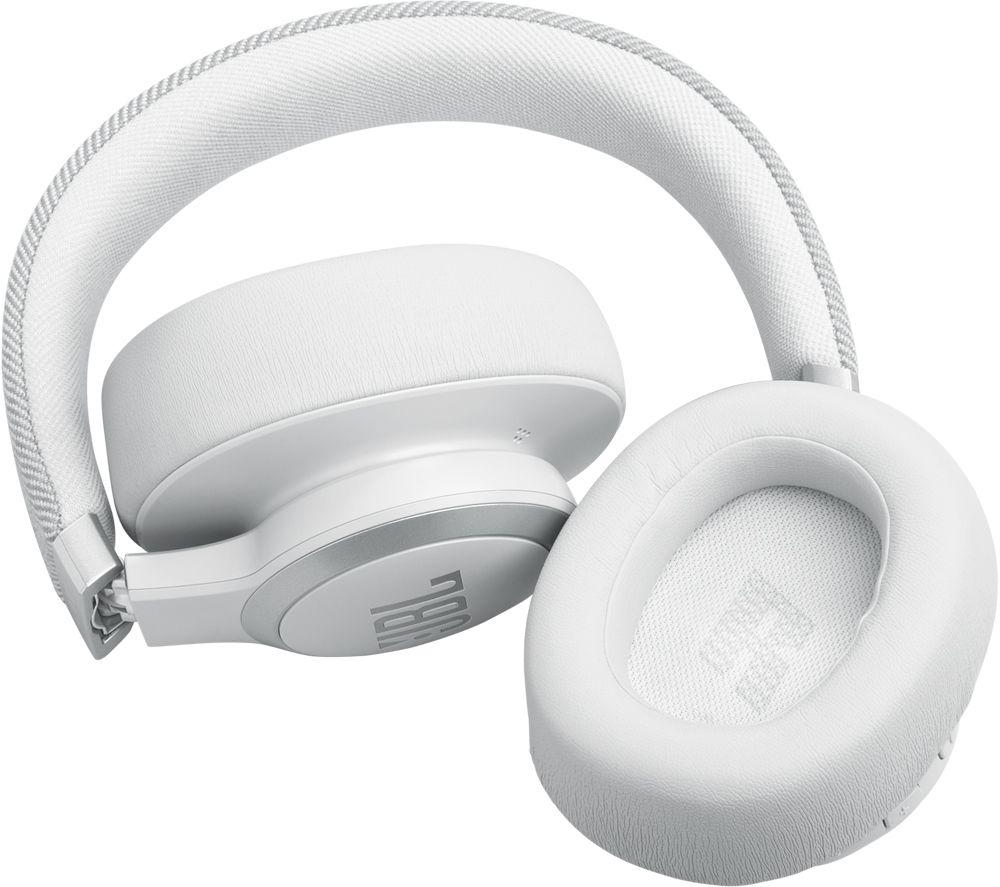 JBL Live 770NC Wireless Bluetooth Noise-Cancelling Headphones - White