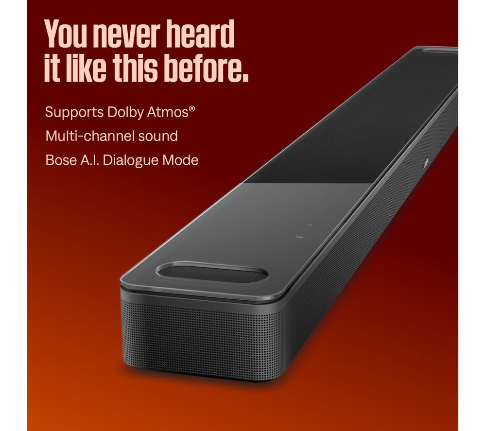 Barra de sonido BOSE Smart Ultra 5.1.2 con Dolby Atmos y Amazon Alexa - Negro