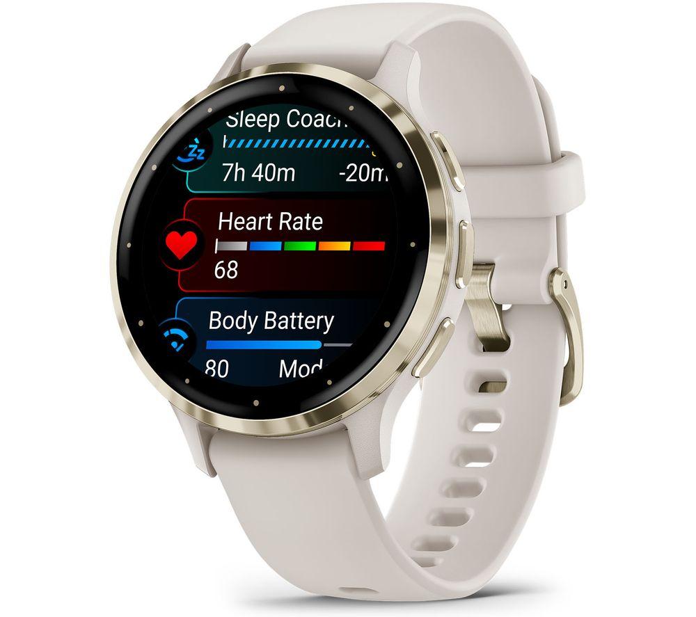 GARMIN Venu 3S - Dorado suave y Marfil