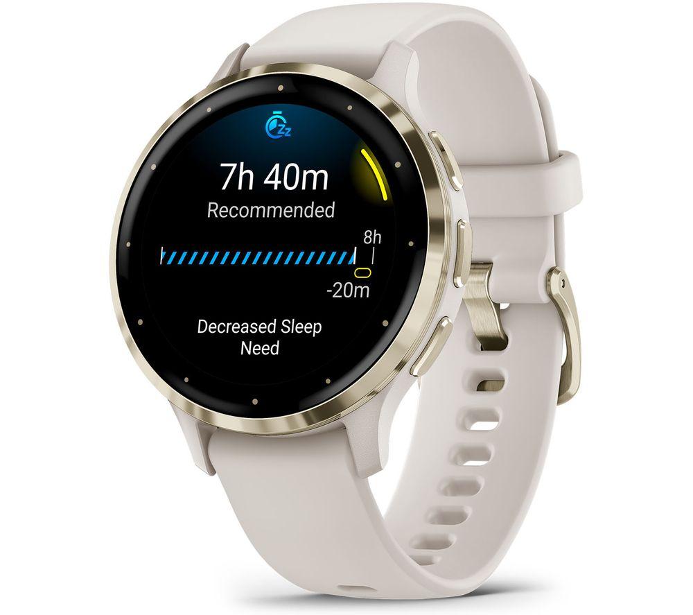 GARMIN Venu 3S - Dorado suave y Marfil
