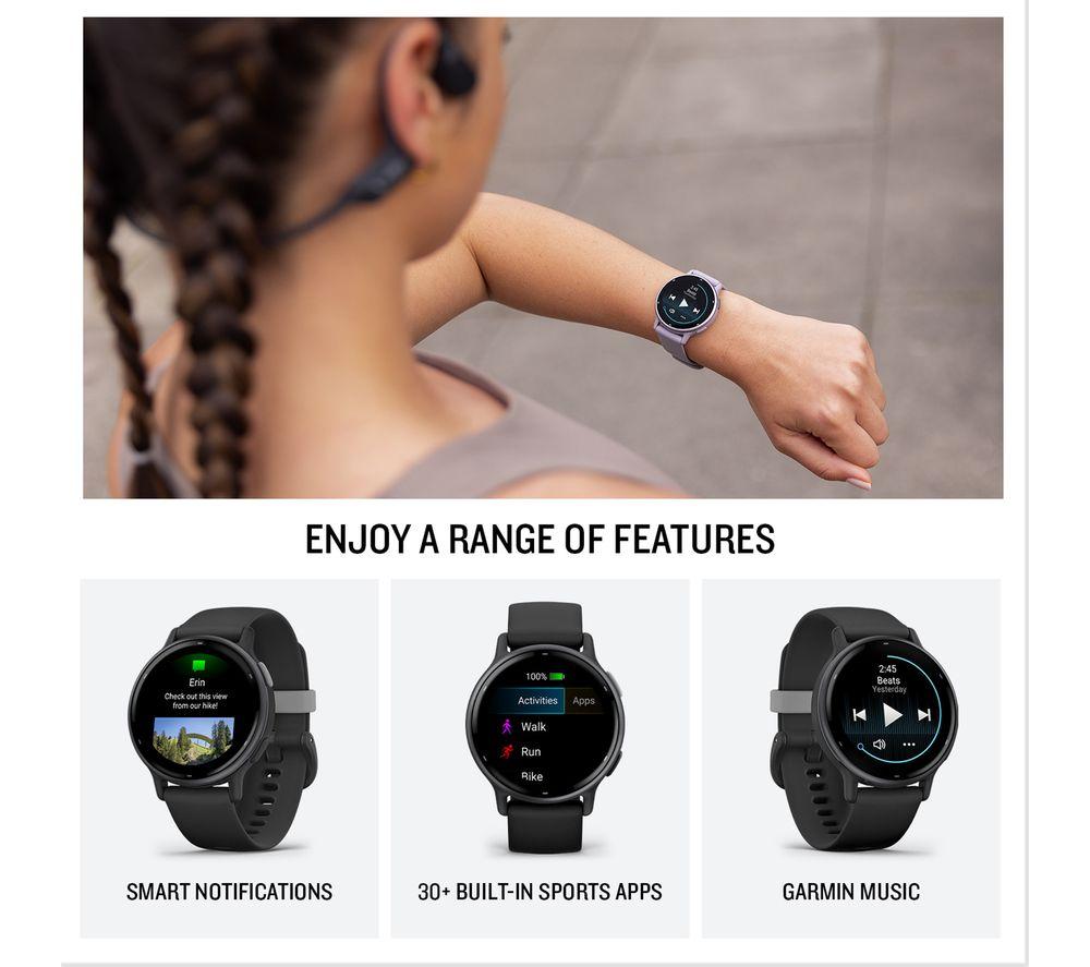 GARMIN vivoactive 5 Smartwatch – Schiefer & Schwarz